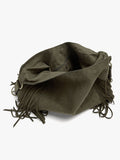 Bolso De Hombro Efecto Piel Con Flecos Largos