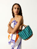 Bolso Tote Con Base De Rattan M