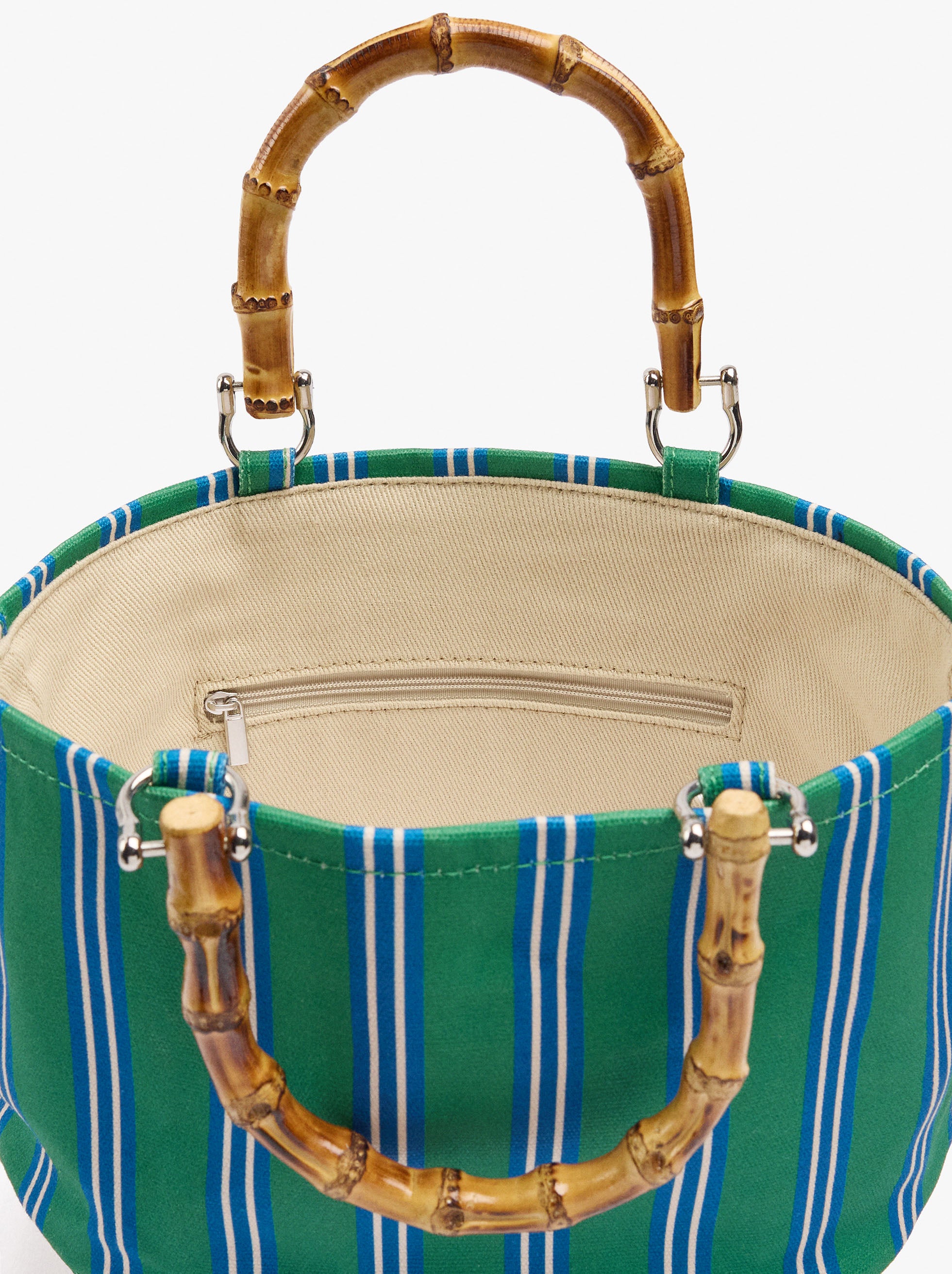 Bolso Tote Con Base De Rattan M