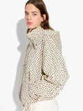 Chaqueta Con Capucha Estampado De Lunares