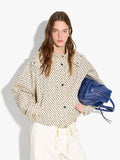 Chaqueta Con Capucha Estampado De Lunares