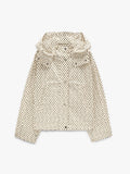 Chaqueta Con Capucha Estampado De Lunares
