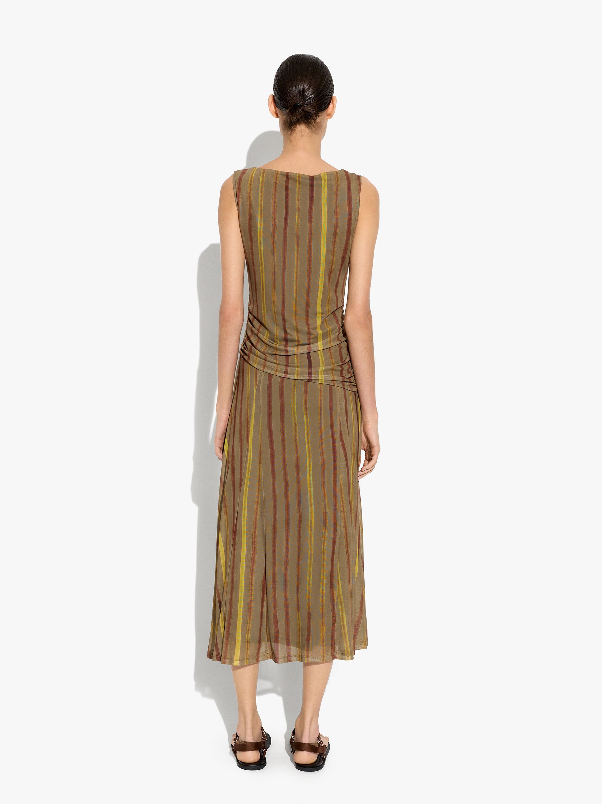 Vestido Estampado A Rayas