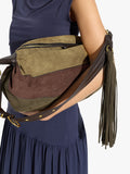 Bolso De Hombro Efecto Piel Con Flecos