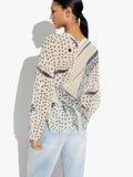 Blusa Fluida Estampada Con Drapeado Y Nudo