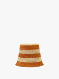 Sombrero Bucket A Rayas De Rafia