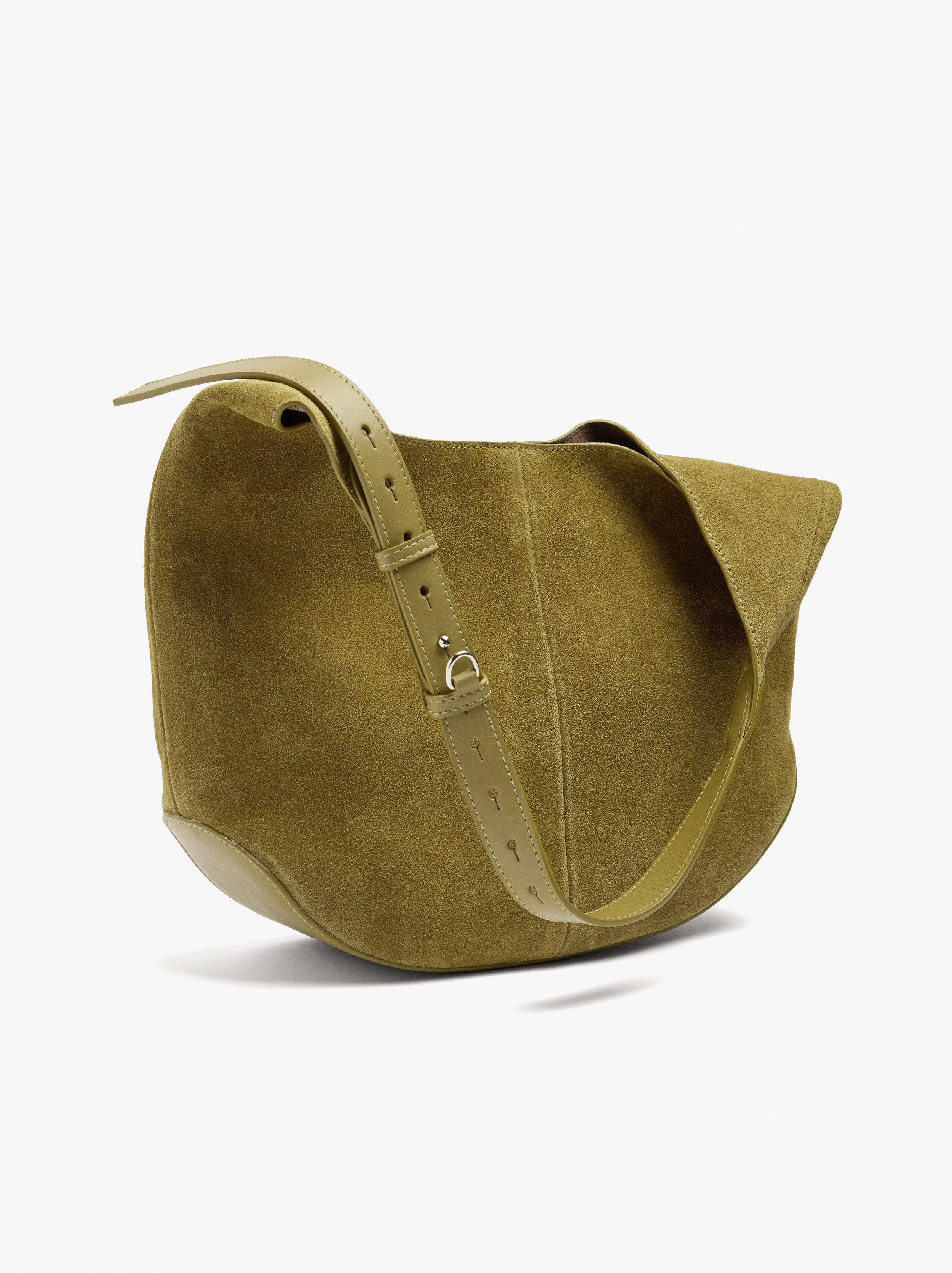 Bolso De Piel Redondeado Con Bolsa Removible