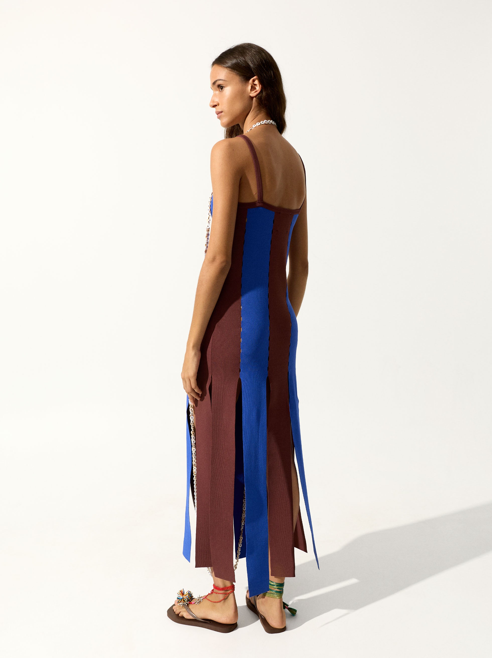 Vestido De Punto A Rayas