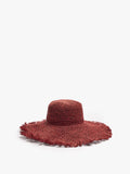 Sombrero Con Flecos Efecto Rafia