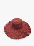 Sombrero Con Flecos Efecto Rafia
