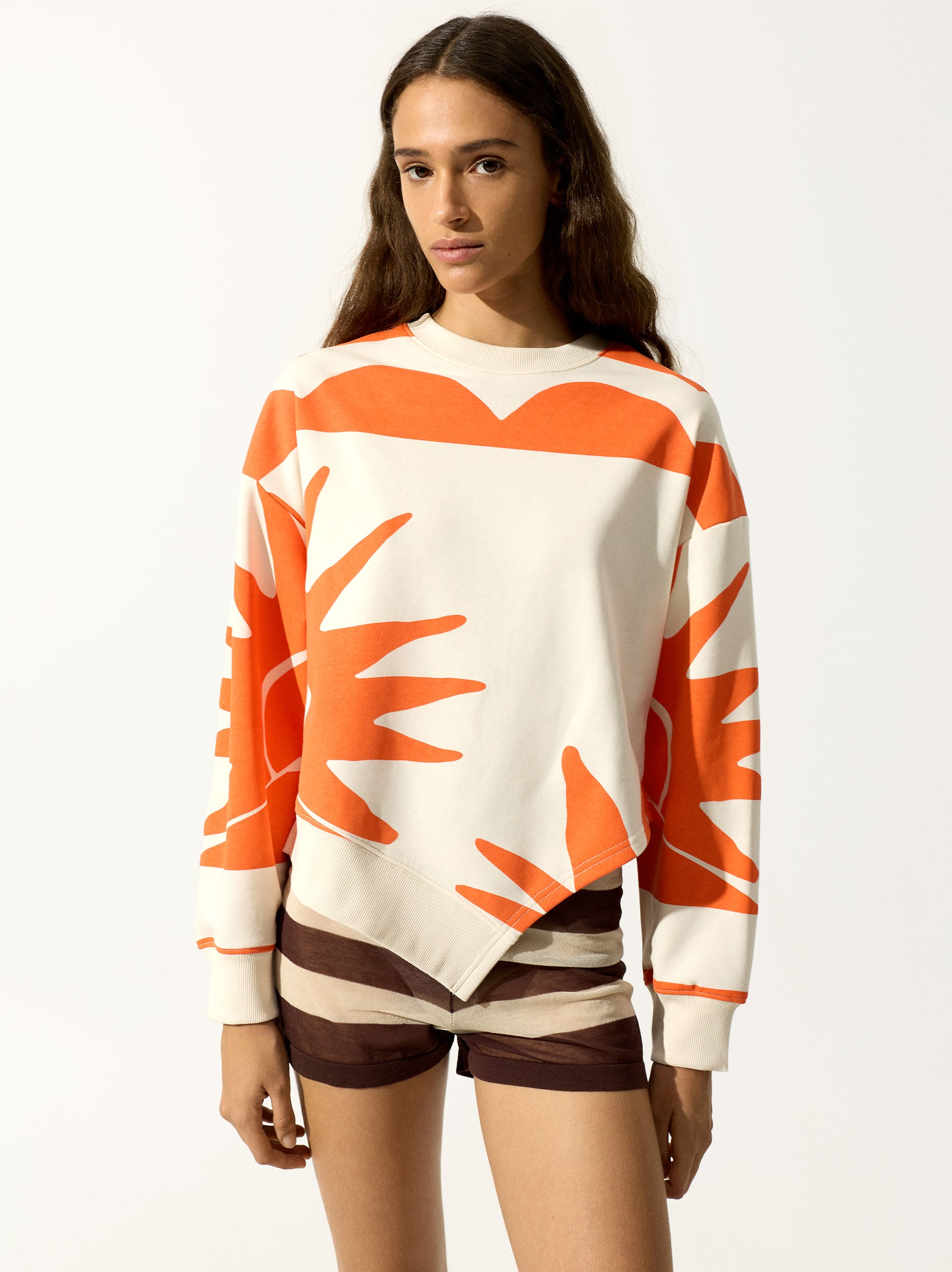 Sudadera Estampada De Algodón