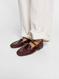 Mocasines De Piel Con Tira Y Hebilla
